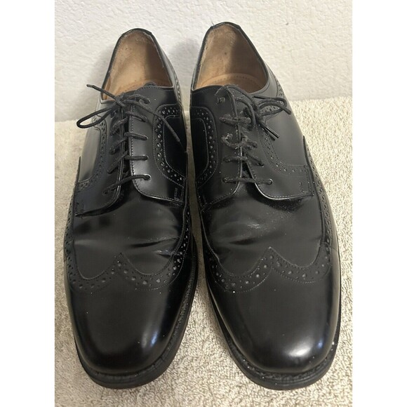 Johnston & Murphy Black Wingtip Oxford Men\'s Dress Shoes Size 10.5M main image 11